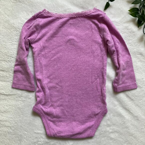 Carter’s 9M Purple Bodysuit + Floral Corduroy Jumper GUC Baby Girl Set Outfit - Picture 16 of 16